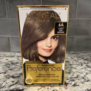 L'Oreal Paris Superior Preference Hair Color- 6A Light Ash Brown- BNIB
